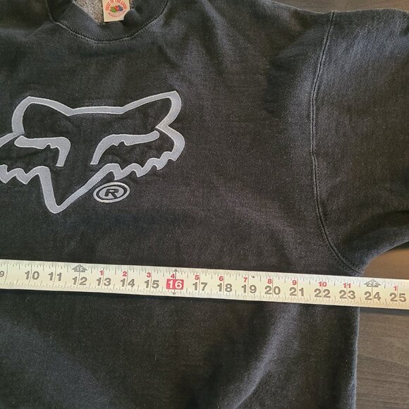Vintage 90s Fox Racing Sweatshirt Fruit of the Loom USA Large Embroidered - Picture 5 of 8